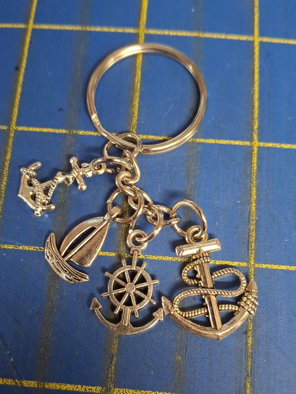 Nautical Silver Keyring Purse Charm